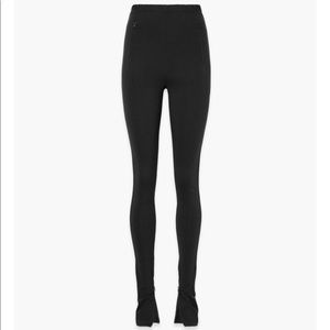Wardrobe NYC front zip leggings black